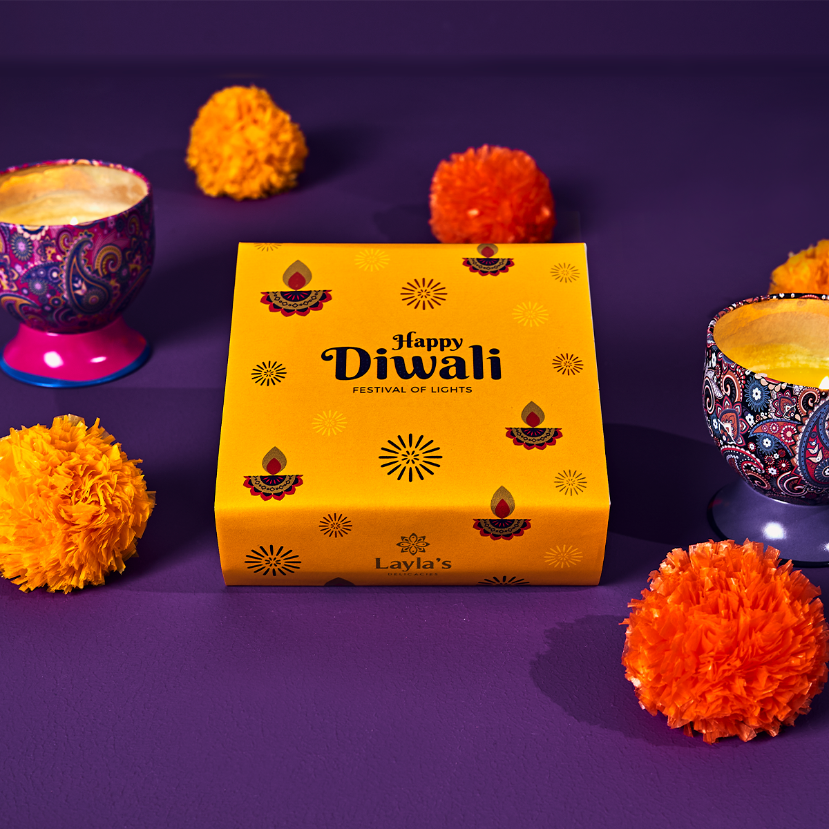 Diwali Favor Box 3 pc. Set of 5