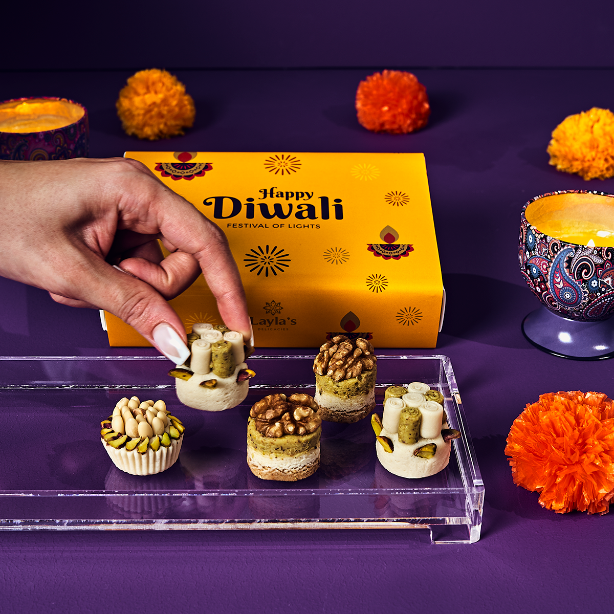 Diwali Favor Box 5 pc. Set of 5